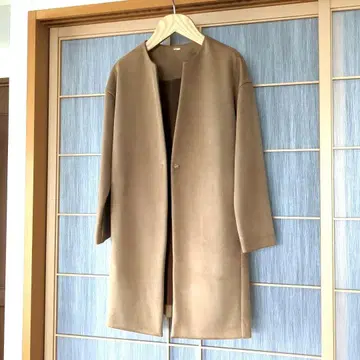 [새상품급] ROPE 로페 노카라 베이지 롱 코트 M 사이즈