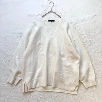 23구 보일 울 니트 V넥 압축 니트 빅 사이즈 풀오버