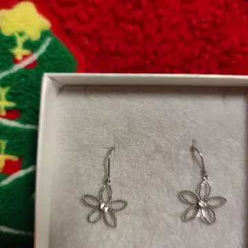 K10WG 꽃 디자인 링 귀걸이