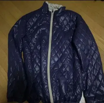 네이비 리버서블 다운 자켓