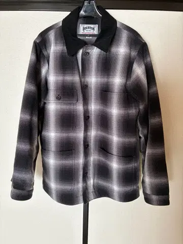 HOUSTON 옴브레 체크 비에라 커버올 L 사이즈