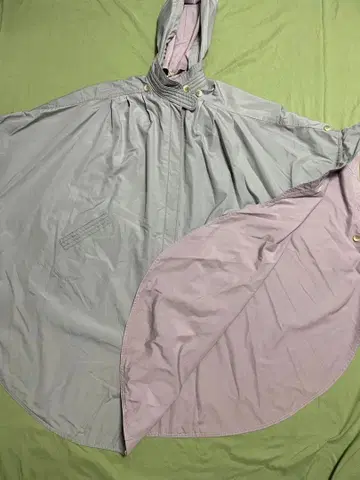 리버서블 판초 그레이 핑크