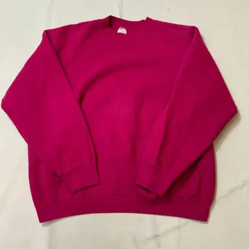 90s 프룻 오브 더 룸 맨투맨 핑크 래글런 L