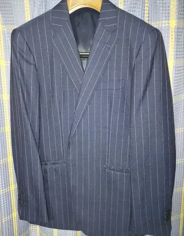 PERSON'S FOR MEN 네이비 스트라이프 비즈니스 정장 상하의