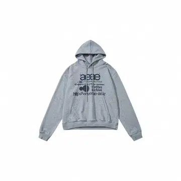 aeae 후드 부착 후드티 그레이