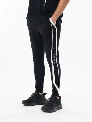 CRONOS 블랙 조거 팬츠