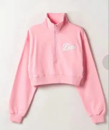 FILA 크롭 하프 지퍼 맨투맨