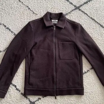 COS 다크 퍼플 브라운 집업 자켓