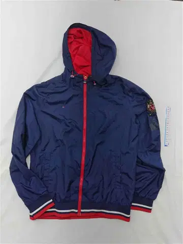 타미힐피거 후드 부착 네이비 나일론 자켓 M