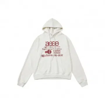 aaee 프론트 프린트 후드 부착 후드티 그레이