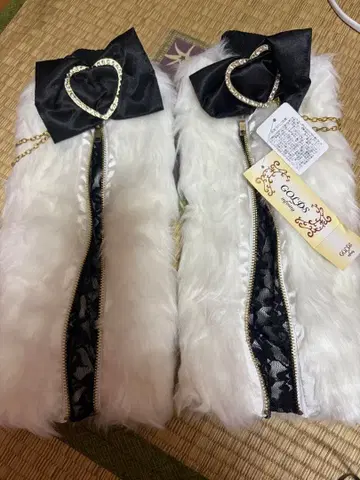 GOLDS infinity 퍼 레그 워머 화이트