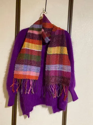 사오리 직조 수제 머플러