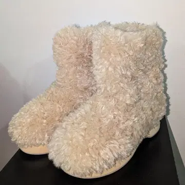 푸들 퍼 부츠 보아 부츠 베이지