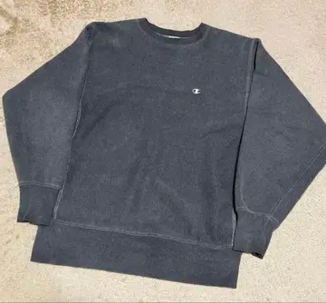90s 챔피온 리버스 위브 자수 택 흑먹색 XL 스티치 USA제