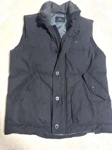 LACOSTE 다운 베스트 남성용 블랙 M 수선 있음 라코스테