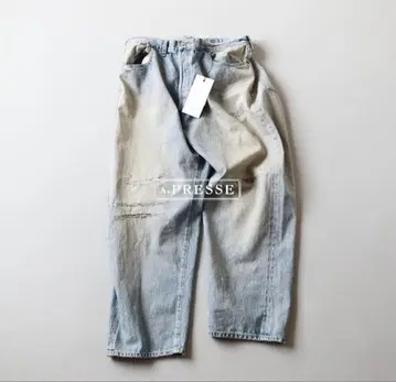 A.PRESSE N.37 Washed wide denim Pants 34