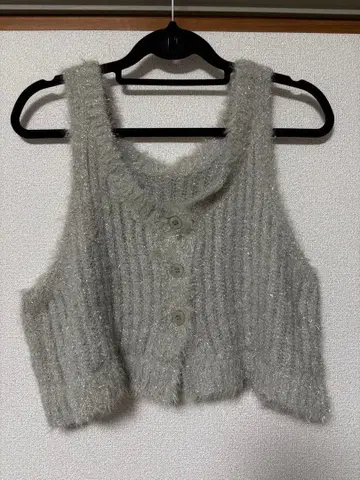 CIAO PANIC 크롭 니트 베스트