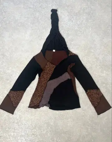 asymmetric patchwork hoodie