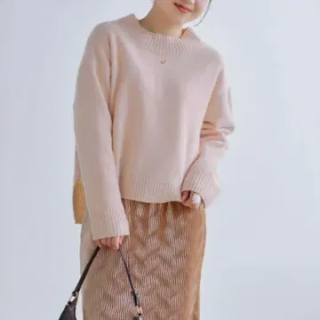 cohina 울 캐시미어 보틀넥 니트