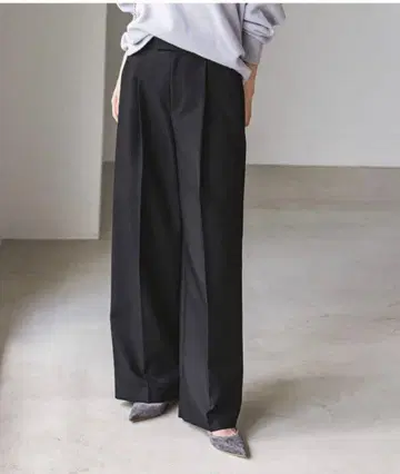 NOBLE 울 개버딘 슬랙스 팬츠 38