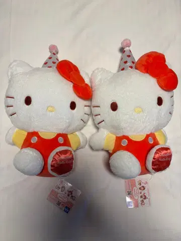 헬로키티 기념일 초 BIG 봉제 인형 2체 세트