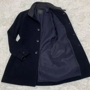 극미품 유나이티드 애로우즈 피코트 벨트 스탠드 카라 네이비 고급 라인