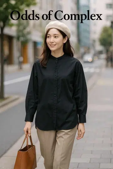 미사용급! 오즈 오브 컴플렉스 블랙 긴팔 셔츠