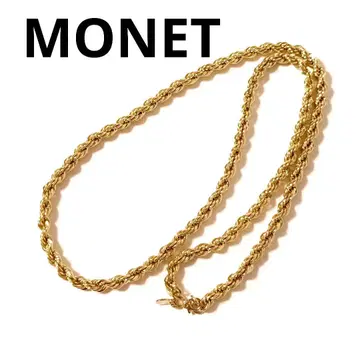 새상품급 모네 롱 골드 스크류 체인 꼬임 로프