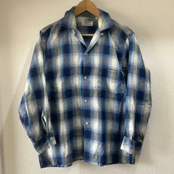 60s ARROW 옴브레 체크 코튼 셔츠