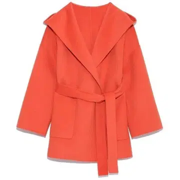 미라 오웬 Mila Owen 하프 기장 판초풍 코트 오렌지 리버