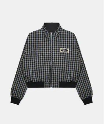 BAD BLOOD 체크 무늬 나일론 자켓