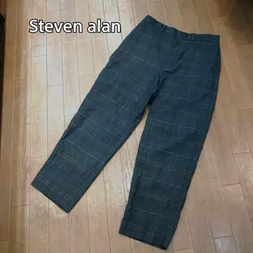 스티븐 아란 체크 무늬 이지 팬츠