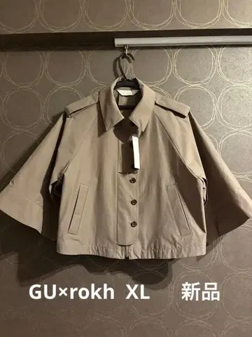 GU x rokh 판초 케이프 코트