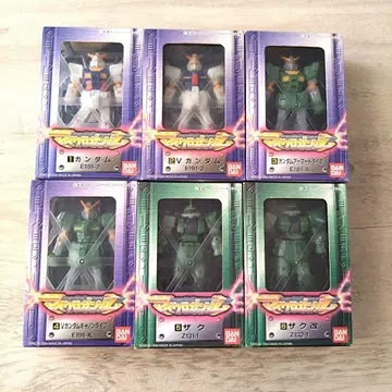 반다이 마이크로 건담 피규어 6체 세트 레트로