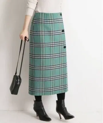 [IENA] W 페이스 리버서블 미드 카프 스커트