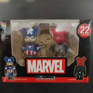 MARVEL 베어브릭 해피 복권 캡틴 아메리카&레드스컬