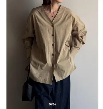 FASHIRU cotton v neck blouse