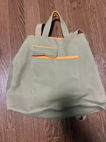 채공방 카키 토트백팩