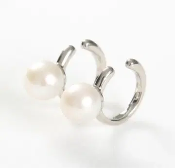 쥬에테 펄 귀찌 S 사이즈 플라티나