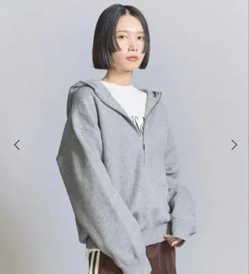 [ 미사용 새상품 ] BEAUTY&YOUTH 허브 지퍼 니트 후디