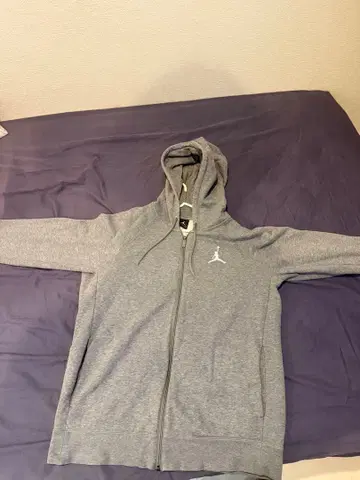 Jordan 그레이 풀 지퍼 후디