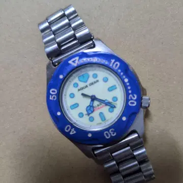 작동품. AQUA GEAR 아날로그 쿼츠 손목시계, 남녀 공용
