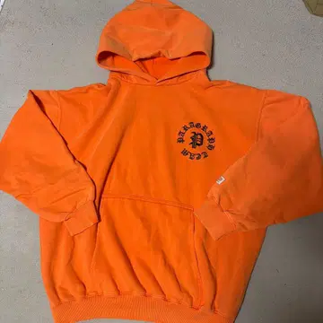 paragraph 오렌지 스마일리 자수 후드티