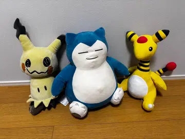 [택 포함] 포켓몬 봉제 인형 세트 미미큐 카비곤 덴류