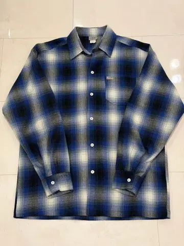 CALTOP 칼탑 옴브레 체크 셔츠 royal/white