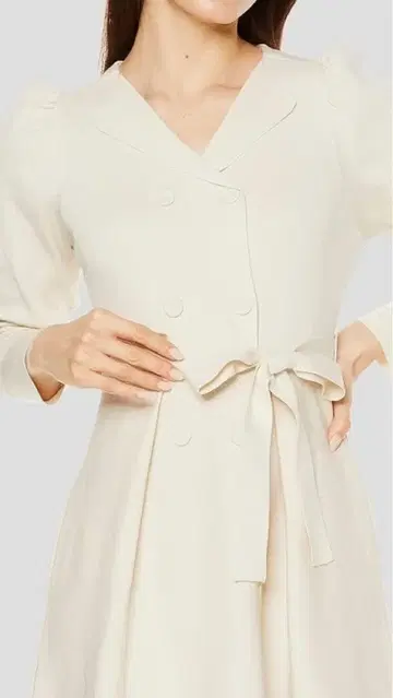 [ CELFORD ] 트렌치풍 니트 원피스 ( M ) 아이보리