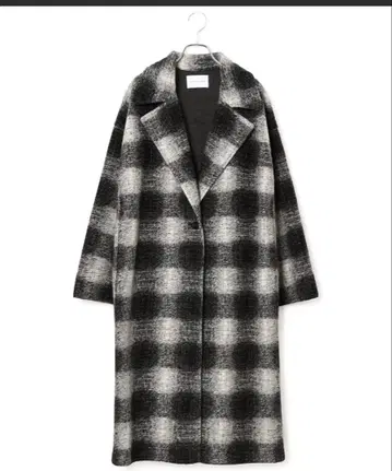 [ 새상품급 ] ADAM ET ROPE 체스터 코트 블랙 화이트 체크