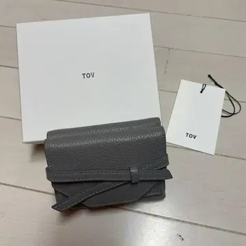 TOV 그레이 3단 폴더형 지갑