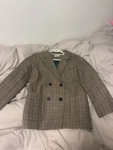 글렌체크 테일러드 자켓