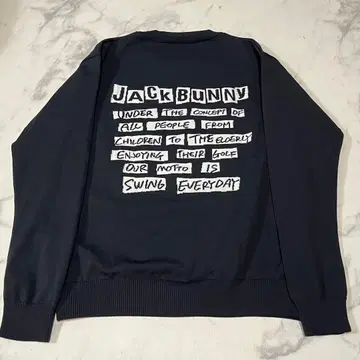 새상품급 JACK BUNNY 로고 니트 스웨터 사이즈 2